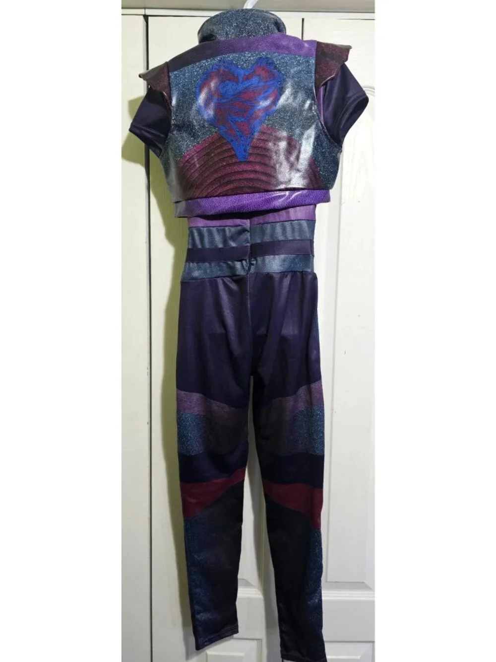 Descendants 3 Mal Deluxe Costume Girl 8-10 Jumpsuit Vest Disney Spirt Halloween - Picture 5 of 9
